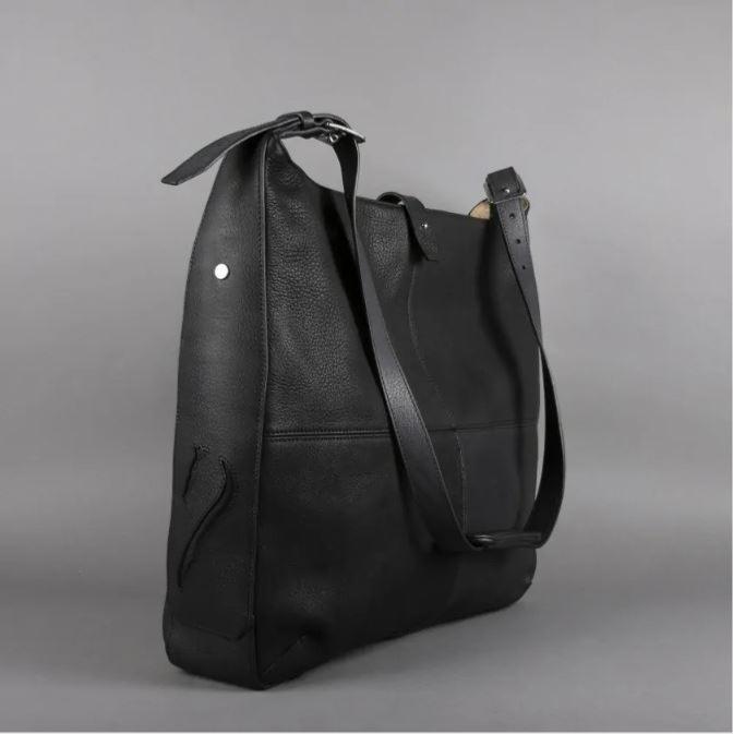 ANTARES - Sac Cabas à Bandoulière en Cuir Grainé PARIS NOIR