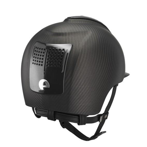 KEP ITALIA -  E-LIGHT Casque équitation Coque Carbone MATT 3 Inserts TAILLE 51 CM NOIR 3 éléments BLEU