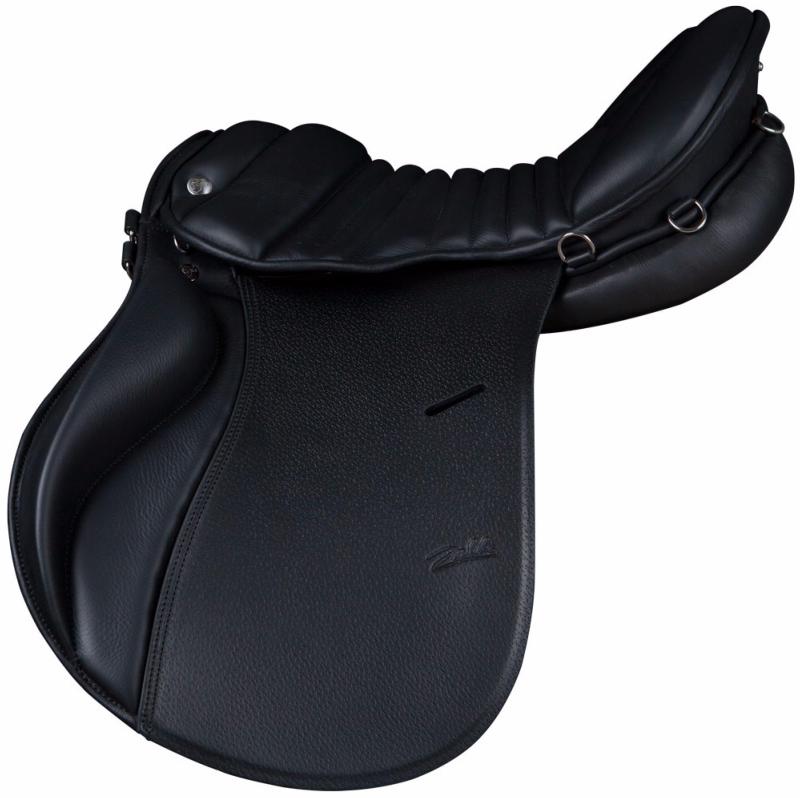 ZALDI Royal Police - Selle Randonnée ultra confort assise semie creuse 17 POUCES NOIR