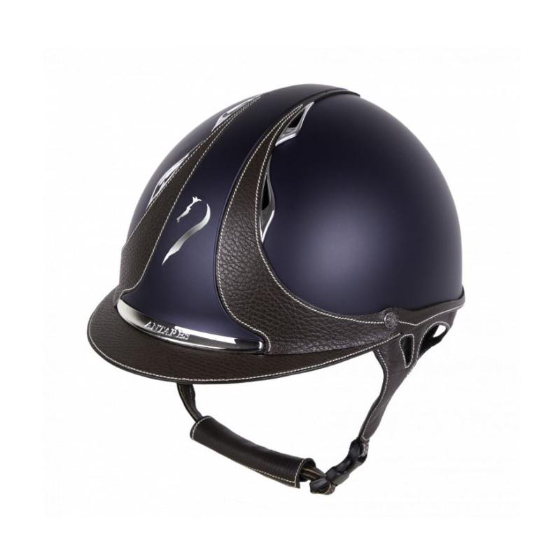 ANTARES - Casque GALAXY à Coque ABS et Inserts Cuir 54 S BLACK/BLACK