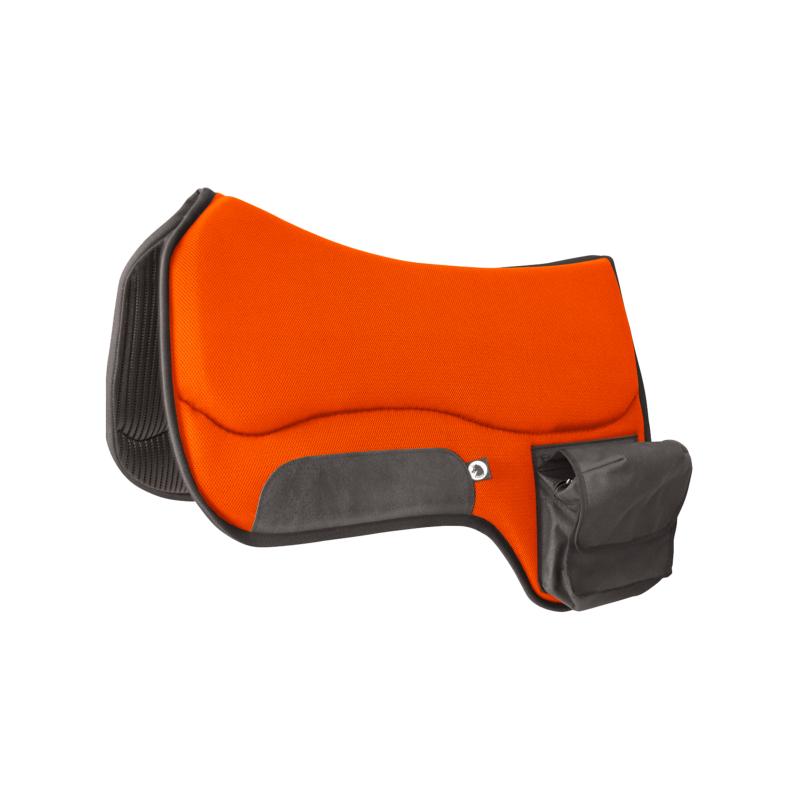 TTECH- Tapis de Selle WESTERN Avec Poches en Sympatex Respirant BRUN
