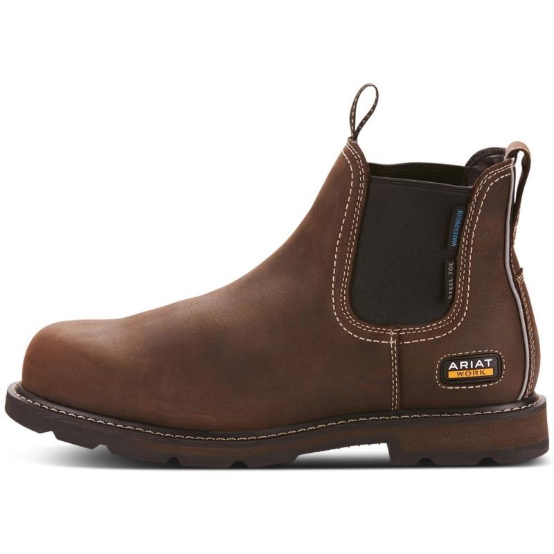 ARIAT - Boots de sécurité cuir nubuck Groundbreaker Pull-On H2O