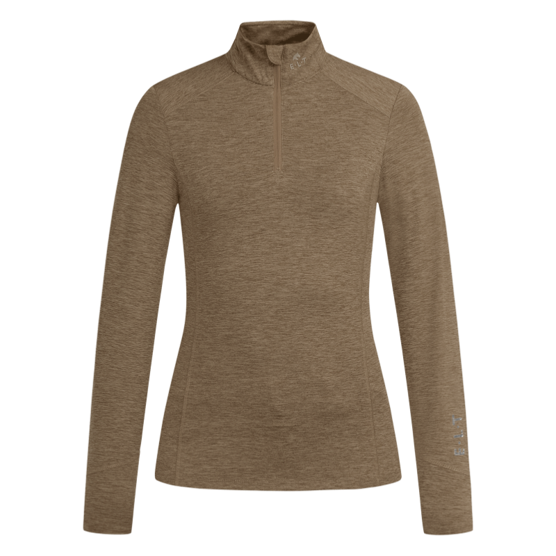 ELT - T Shirt Technique FEMME Col Zippé MILANO ML XXS FEMME NOIR