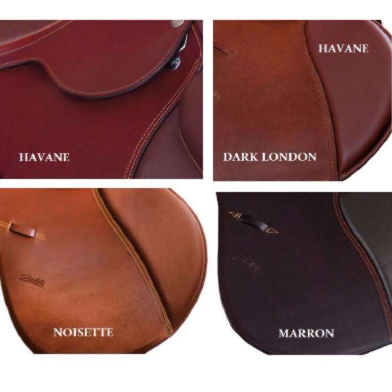 ZALDI  - Selle Dressage SANJORGE creuse ou semie creuse sur mesure 15.5 pouces NOIR