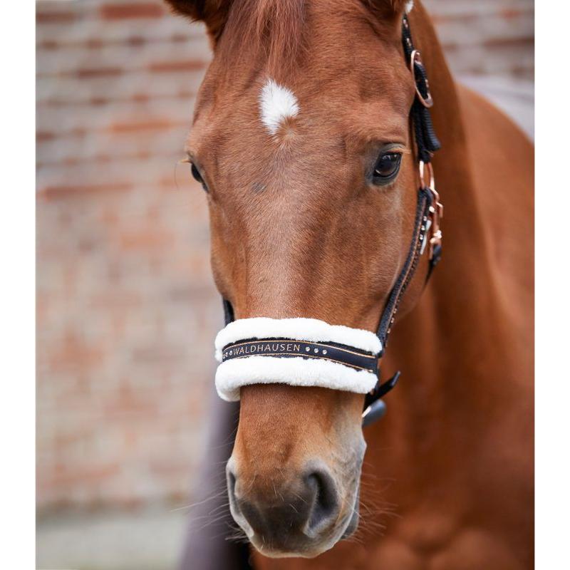 WALDHAUSEN - Licol nylon mouton et Strass ELEGANT PONEY GRIS TAUPE