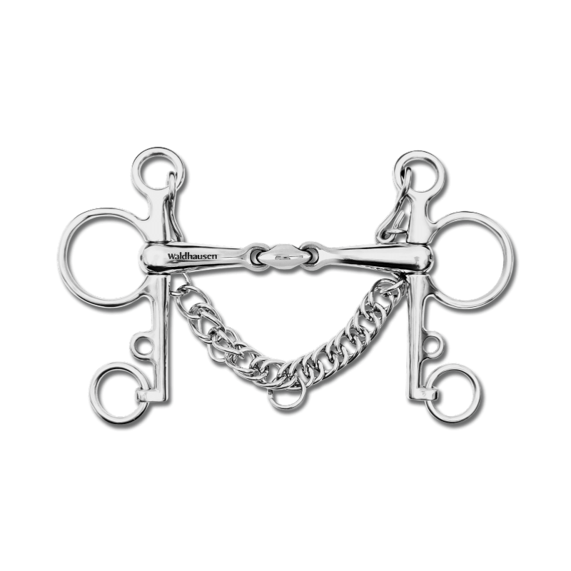 Mors Pelham Fin Inox Double Brisure 16 MM, WALDHAUSEN 105mm