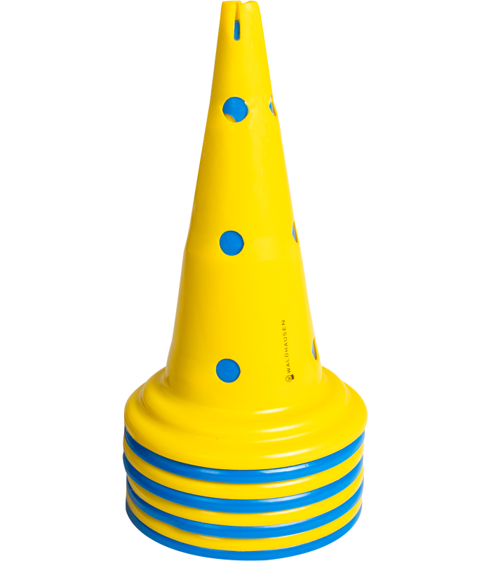 WALDHAUSEN - Lot de 8 cones à trous hauteur 50 CM avec sac de transport