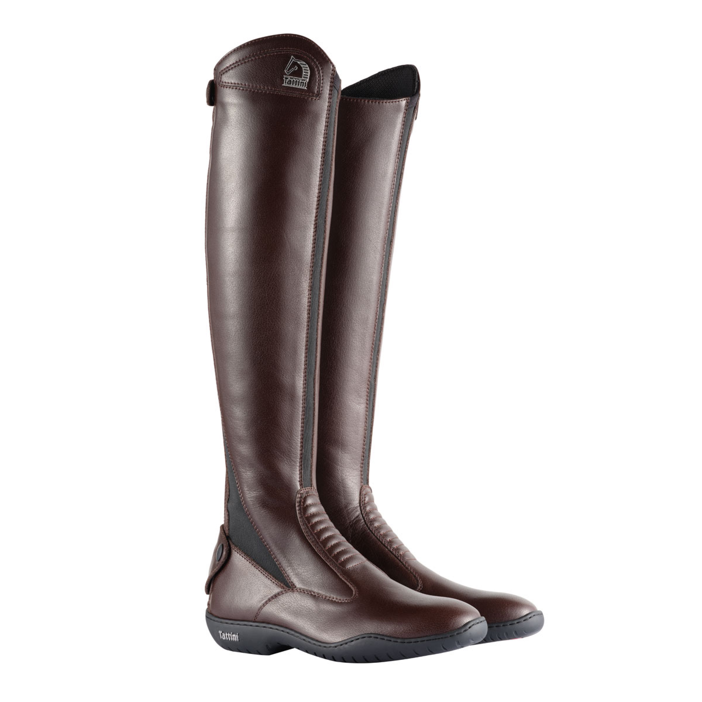 TATTINI - Bottes équitation cuir grainé avec semelle sport SEGUGIO SH XXS NOIR 37 FR