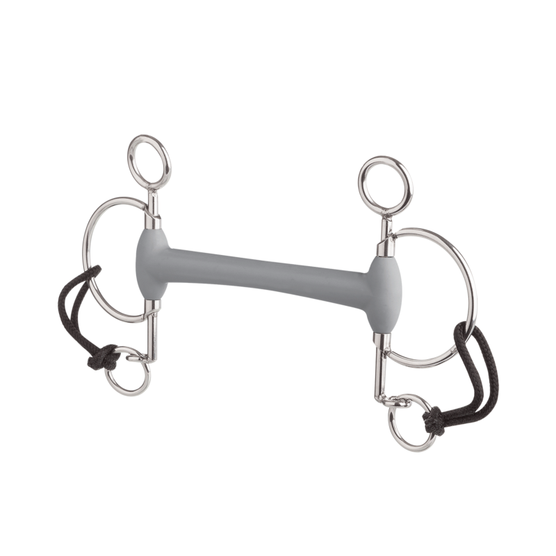 BERIS - Mors Pelham à Canon Droit en Plastique Doux 120 MM SOFT BRANCHES COURTES 5 CM