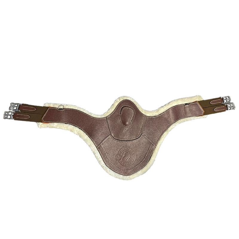 SIGNATURE by ANTARES - Bavette Longue Anatomique en Cuir Grainé Intérieur Mousse MEMORY FOAM 105 CM