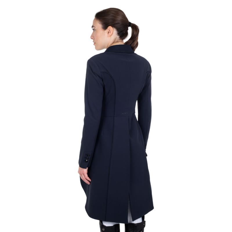 EQUESTRO - Veste de Dressage Longue en Stretch pour Concours, XXS FEMME NOIR