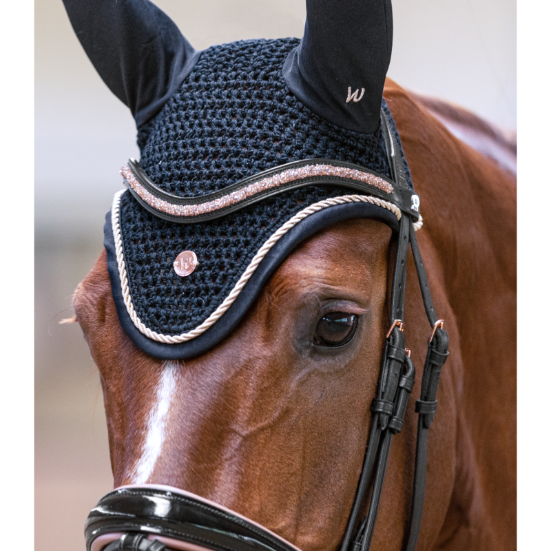 WALDHAUSEN - Bonnet anti-mouches en maille MODERN ROSE MARINE