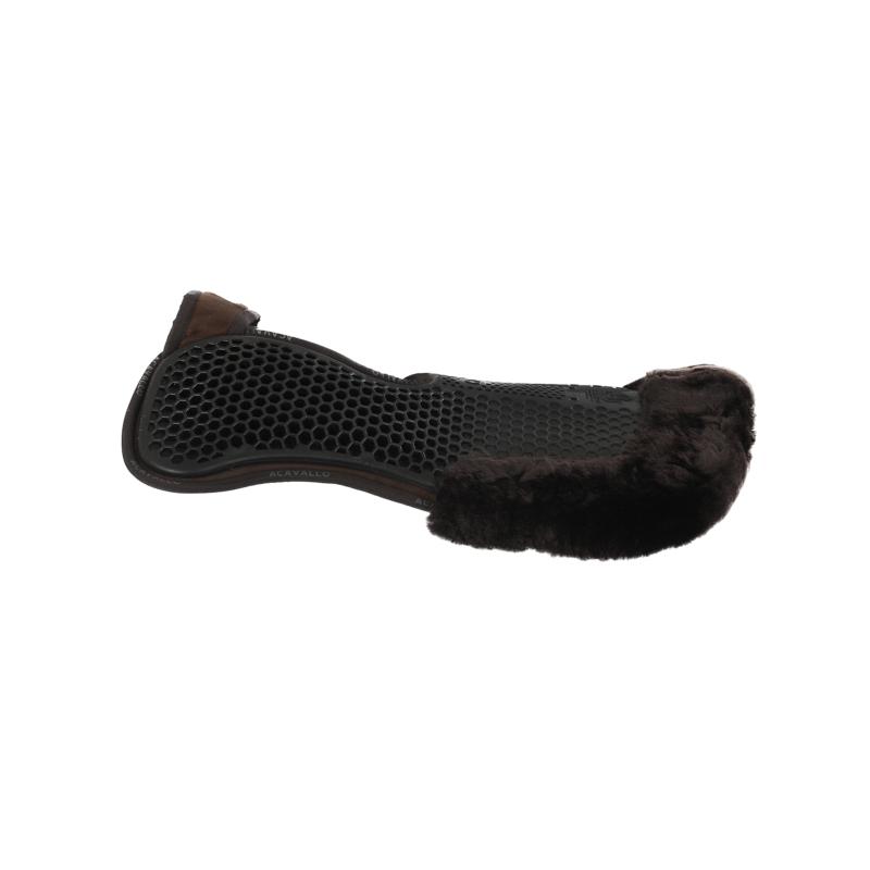 ACAVALLO - Amortisseur de Dos Correcteur Avant ou Arrière à Découpe Garrot CORRECTION AVANT NOIR  mouton NOIR