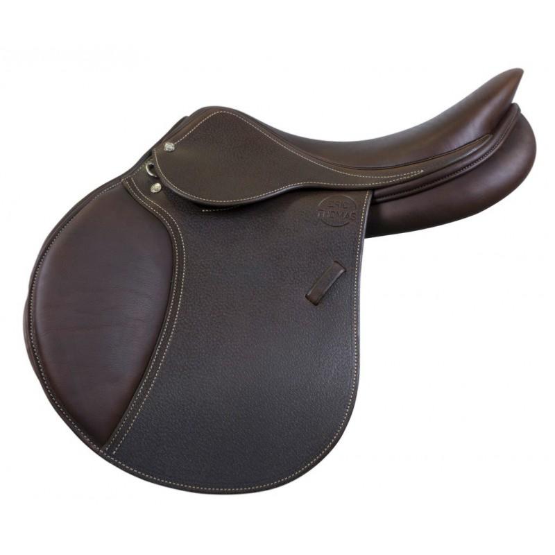 ERIC THOMAS - Selle Mixte Tendance Obstacle Assise Semie Creuse 17 POUCES NOIR